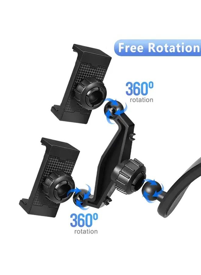Double Ball Headrest Car Phone Mount Dual Triple Mounting Arm ABS Material - Image 1